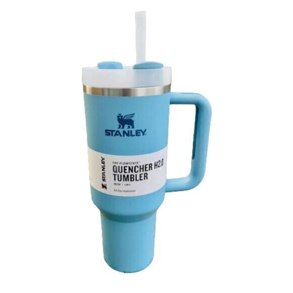 Stanley Quencher H2.0 Tumbler 40 oz Pool Blue Limited‎ Edition Release SOLD OUT - Picture 3 of 7